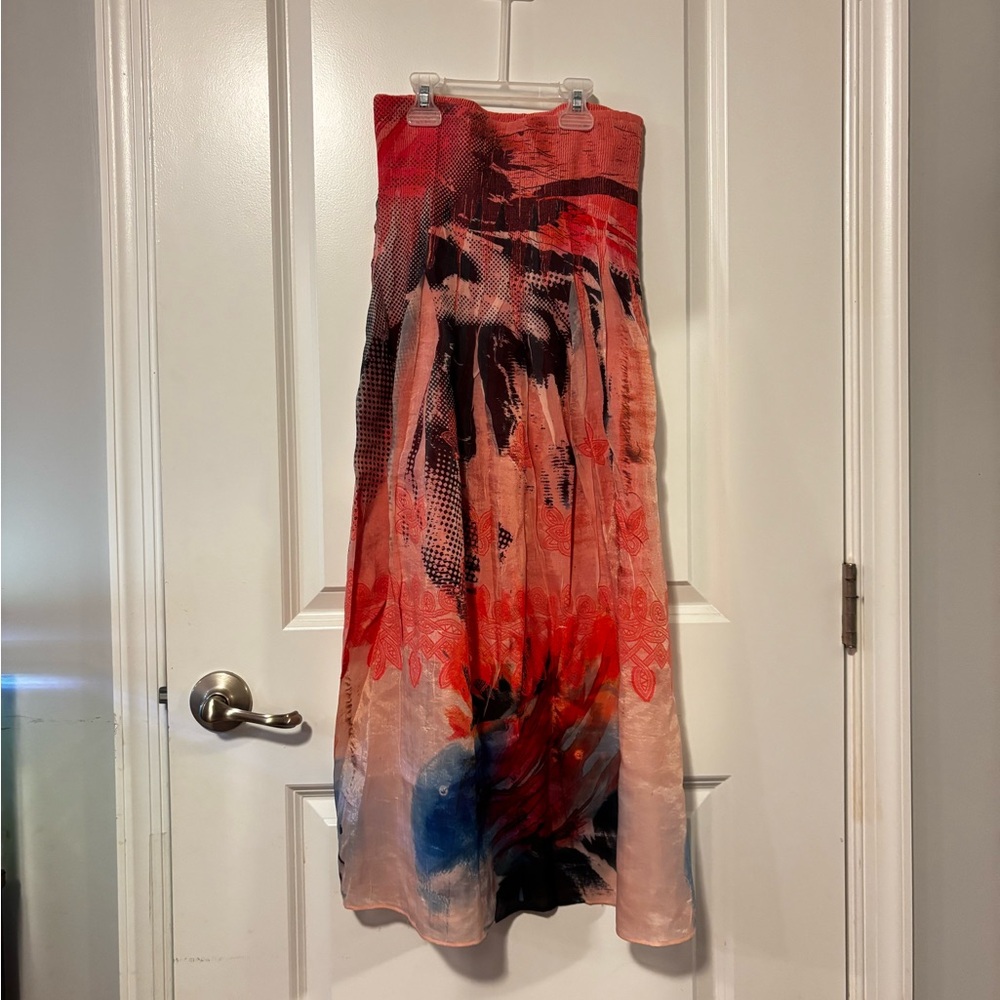 Pink strapless tube dress